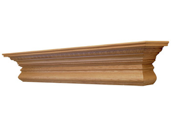 Dentil molding underneath the top shelf