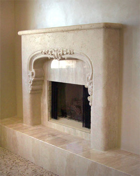 A touch of French Modern and Italian make the Venice a spectacular fireplace mantel.