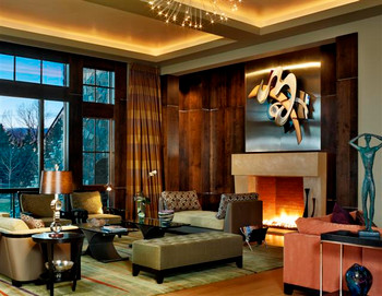 The Vogue mantel is composed of three pieces.