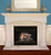 The Barrington thin cast stone fireplace mantel includes surround facing panels and a 3-piece stone hearth