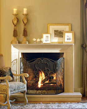 The Ventura stone mantel.