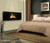Combining style and innovation, the Panorama electric fireplace is the ultimate in high technology with its realistic fire effect, all with crackling fire sounds, turned on or off as desired.  Available now!  Our blazing fire pattern illustrated here.  Approximate fire screen size:  19"W x 10.5"H