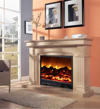 New Rose Beige with simulation of SD33 Electric Fireplace