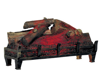 The DuraFlame electric log insert fits into an existing fireplace.  Looks real whether "flames" are turned off or on.