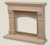 Stone Mantel for outdoor use (custom hearth shown)