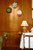 Williamsburg Cherry library interior wall paneling used with beaded wainscoting
