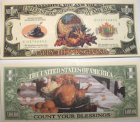 Happy Thanksgiving Million Dollar Bill