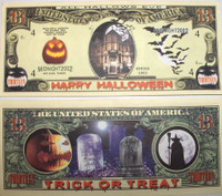 Thirteen Dollar "13" Happy Halloween Bill