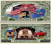 Country Western One Million Dollar Bill
