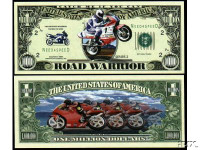 Road Warrior Racing Bike One Million Dollar Bill