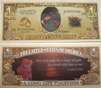 Happy Anniversary One Million Dollar Bill