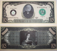 President John Quincy Adams One Million Dollar Bill