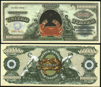 Cancer Zodiac One Million Dollar Bill 