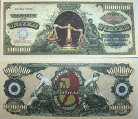 Libra Zodiac One Million Dollar Bill 
