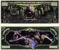 Halloween Bat One Million Dollar Bill