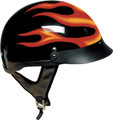 Flame DOT Shorty Motorcycle Helmet