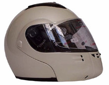 DOT Modular Full Face Pearl White Motorcycle Helmet
