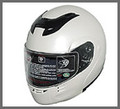 DOT Modular Full Face Pearl White Motorcycle Helmet