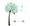 Dots Tree Wall decal with Birds
