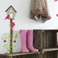 Bird Wall Decals, birdhouse wall decal