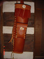 with pouch
russet, russet fringe, natural rawhide lacing