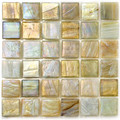 Hakatai Calliope Buttercream 0.625 x 0.625 Glass Mosaic Tile 