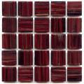 Hakatai aventurine Deep Garnet 1x1 glass tile