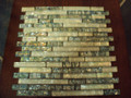 Equinox glass tile White - Abalone blend linear