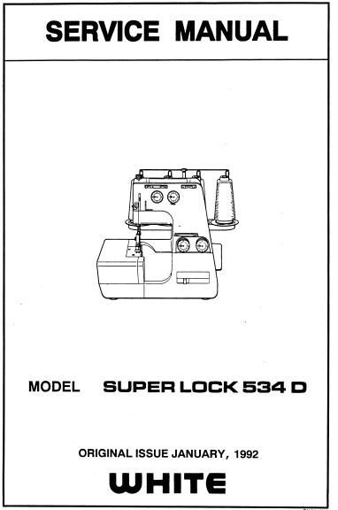 White Serger 534 Service Manual