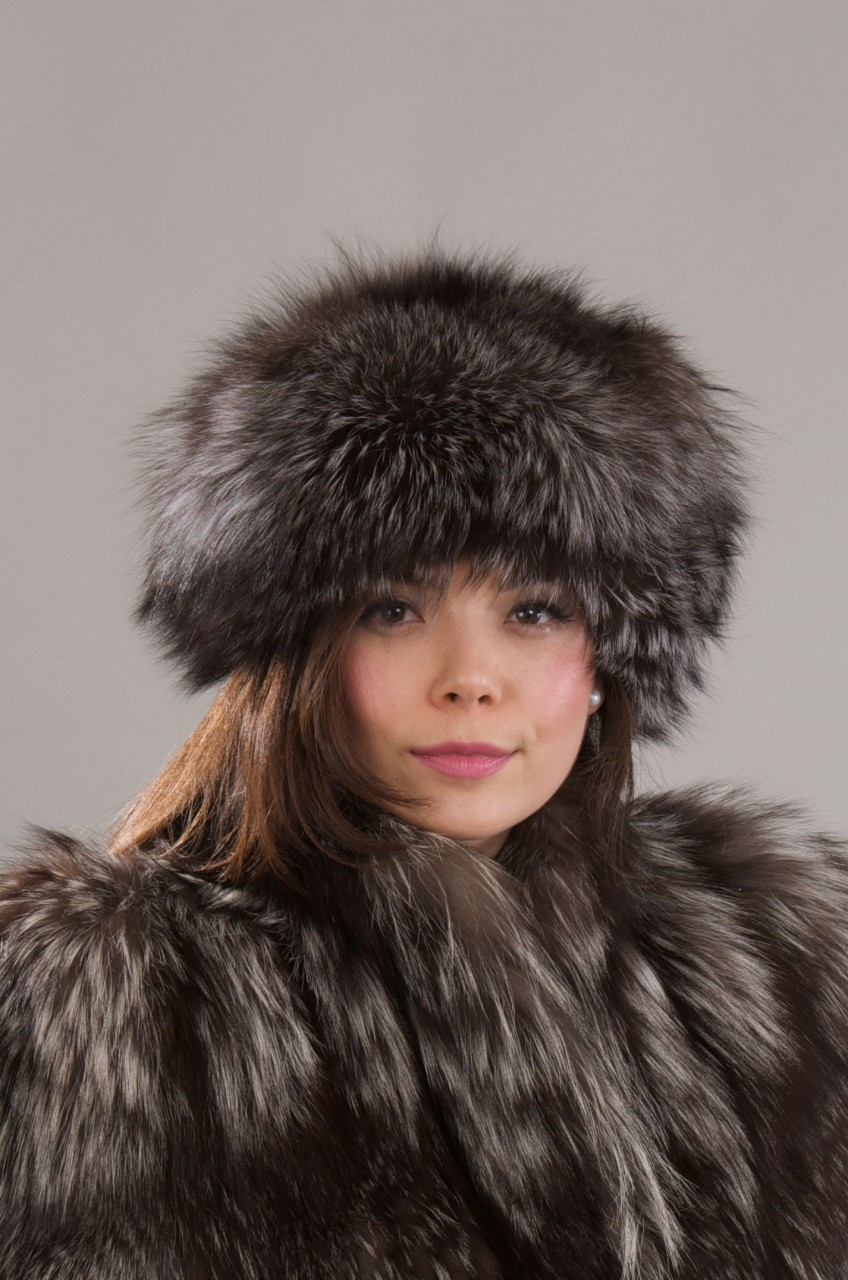 Silver Fox Fur Hat Fox Fur Accessories V Furs London