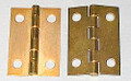 1 x 1-1/2 Brass Plated Butt Hinge