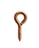 Tiny Brass Plated Screw Eye 5/16 long