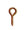 Tiny Brass Plated Screw Eye 5/16 long