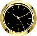 Black Face Marker 1 7/16 (36mm) Glass Lens Clock Insert/Fit Up