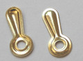 Brass Plated Ridged Turn Buttons 3/4 inch