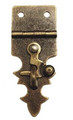 Fancy Antique Brass Hasp with Swing Latch
