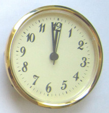 4 Inch Ivory Face Arabic Clock Insert/Fit Up