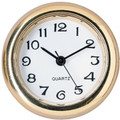 15/16" White Face Arabic Micro-Mini Seiko Clock Insert Glass Lens