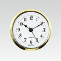 3 7/8" (98mm) White Arabic Standard Econ Quartz Clock Fit-Ups