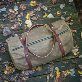 Waxed Canvas and Leather Duffle Bag