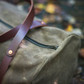 Canvas and leather duffle bag