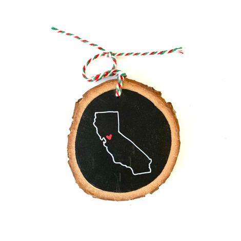 California State Heart Ornament 