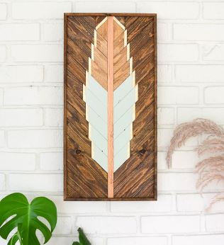 Scissortail Feather Wood Artwork