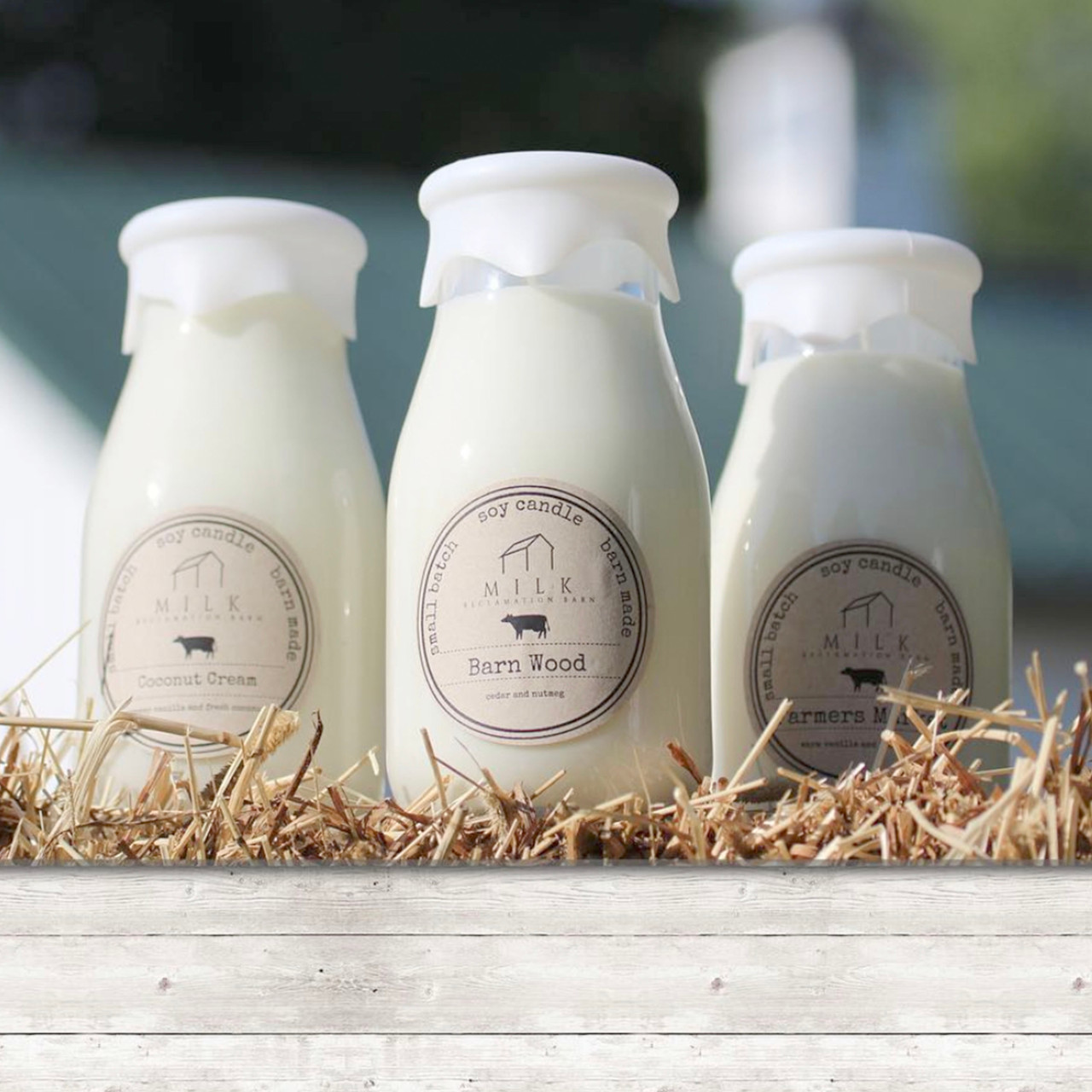 Milk Reclamation Barn Milk Bottle Soy Candle