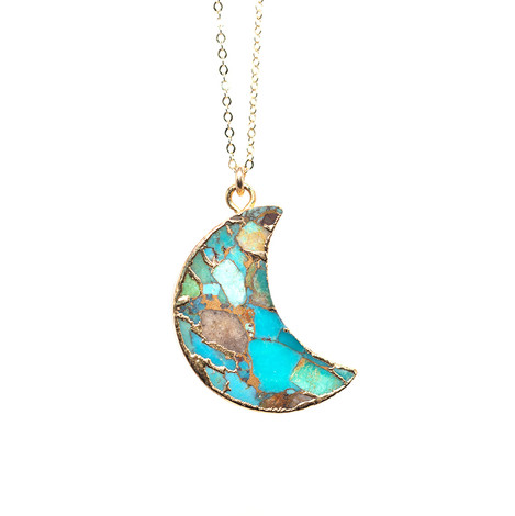 Mosaic Moon Necklace
