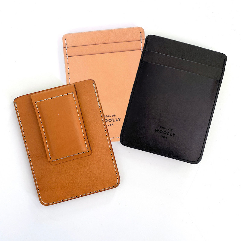 Vertical Card Wallet with Money Clip