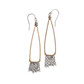 Bronze and Silver Fringe Earrings 
