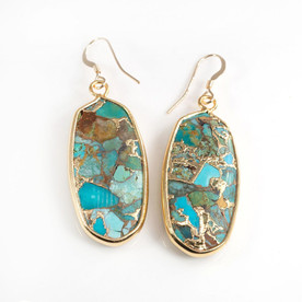 Turquoise and gold earrings 