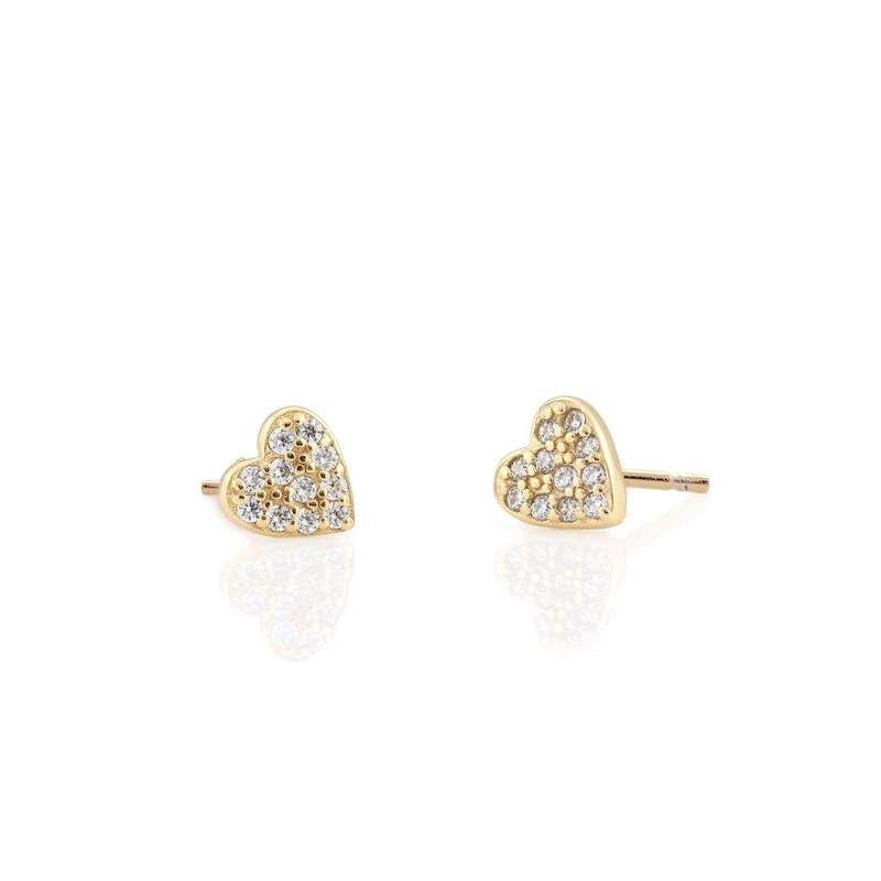 14k gold filled tiny heart earrings| Alibaba.com