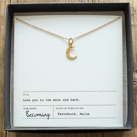 Everyday Gold Crescent Moon Necklace 